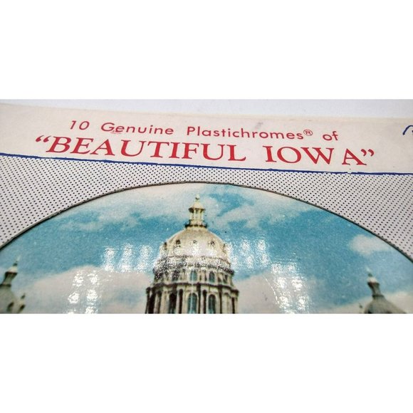 Iowa Tourist Booklet of 10 Genuine Plastichromes Vintage Travel Souvenir - Picture 4 of 12